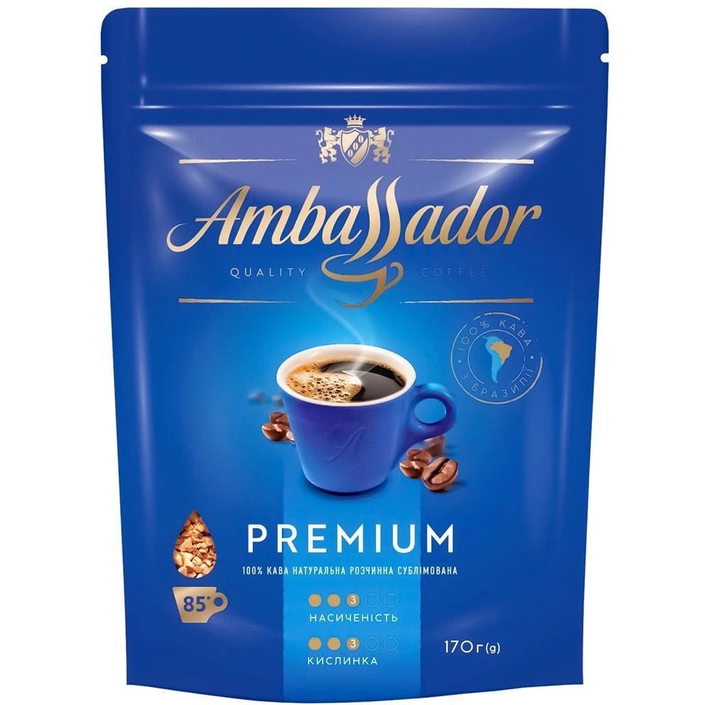 Кава розчинна Ambassador Premium, 170 г (859092) - фото 1