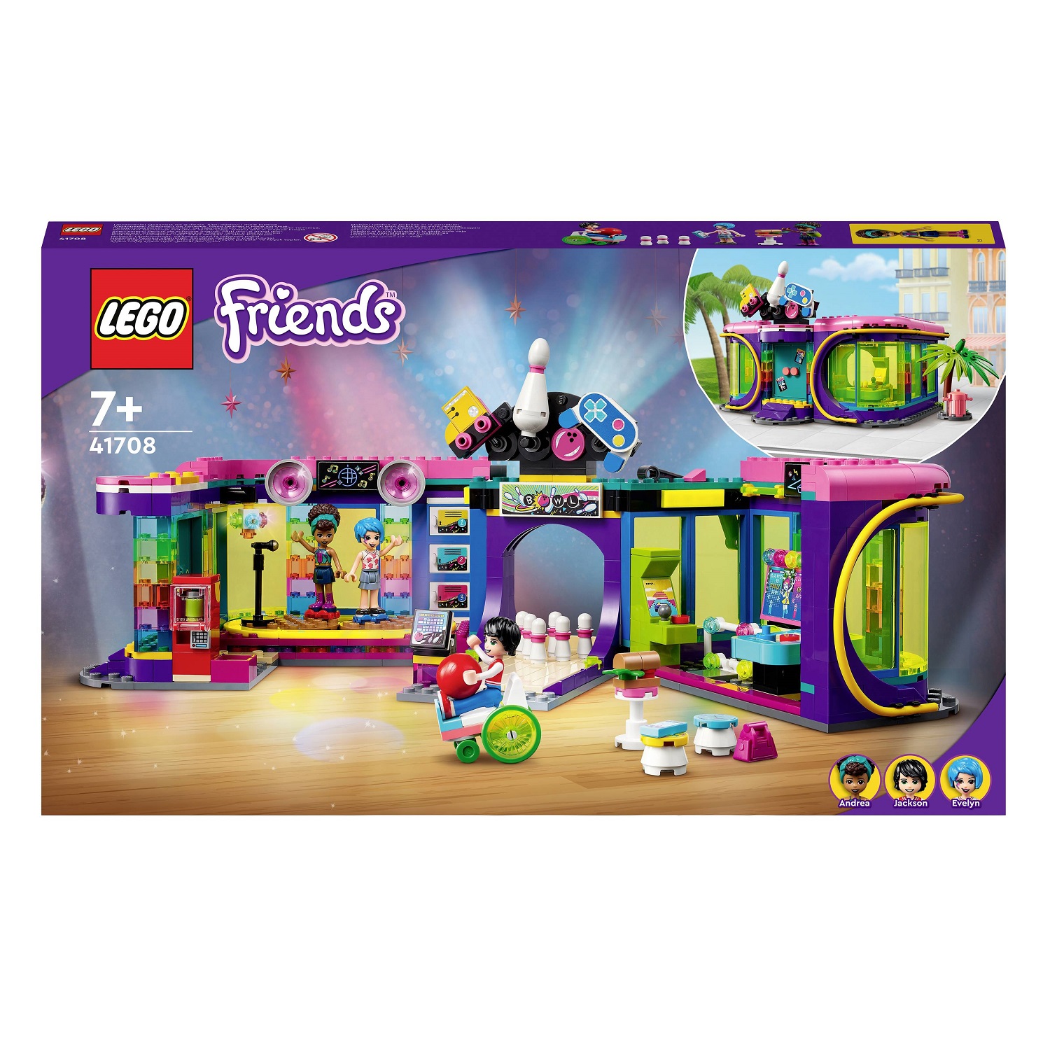 Конструктор LEGO Friends Аркадная дискотека на роликах, 642 деталей (41708) - фото 1