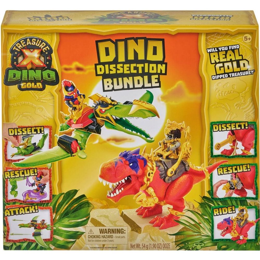Ігровий набір Treasure X Dino Gold Динозавр та Птеродактиль зі скарбами Золото динозаврів (123114) - фото 1