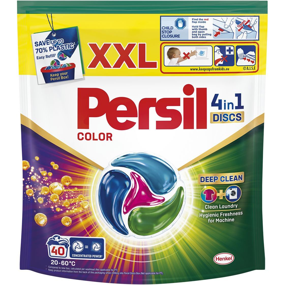 Диски для стирки Persil Deep Clean Color 4 in 1 Discs 40 шт. - фото 1