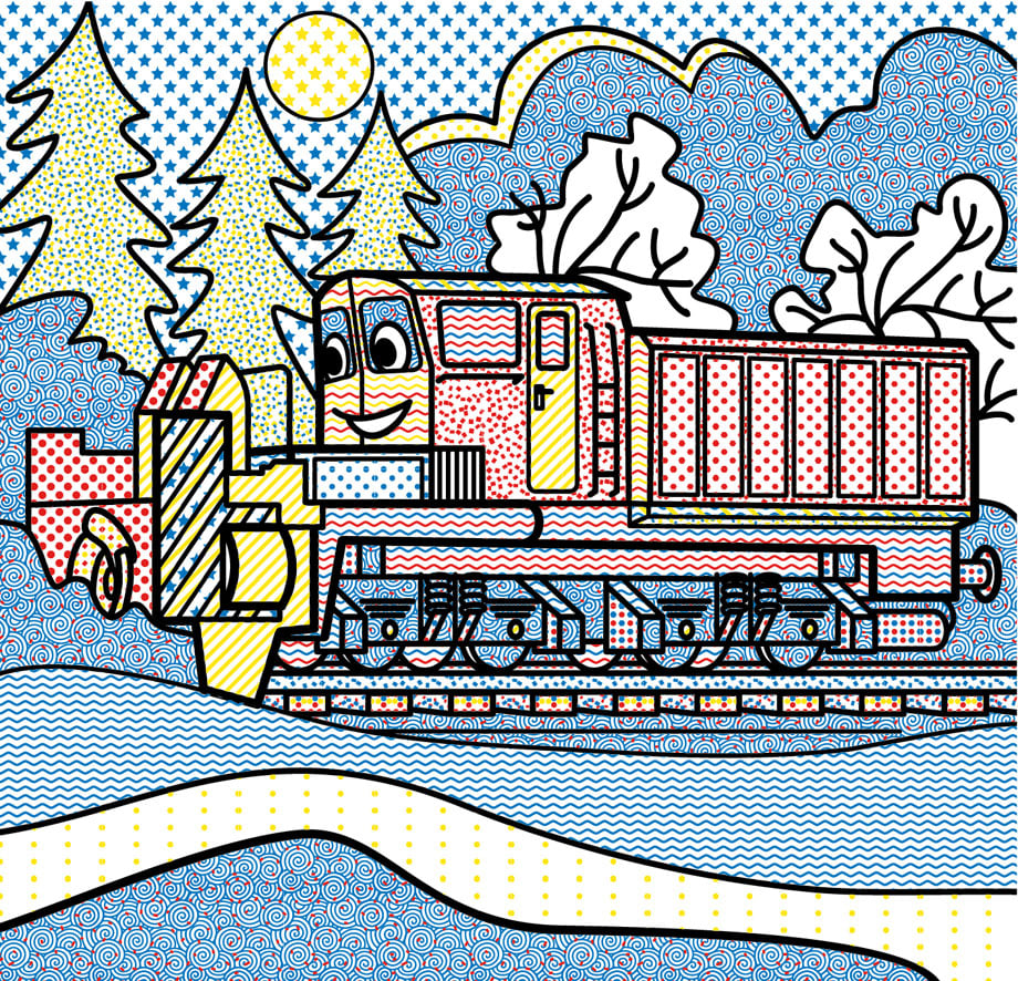 Водная раскраска Кристал Бук Железнодорожная техника, 8 страниц (F00026462) - фото 3