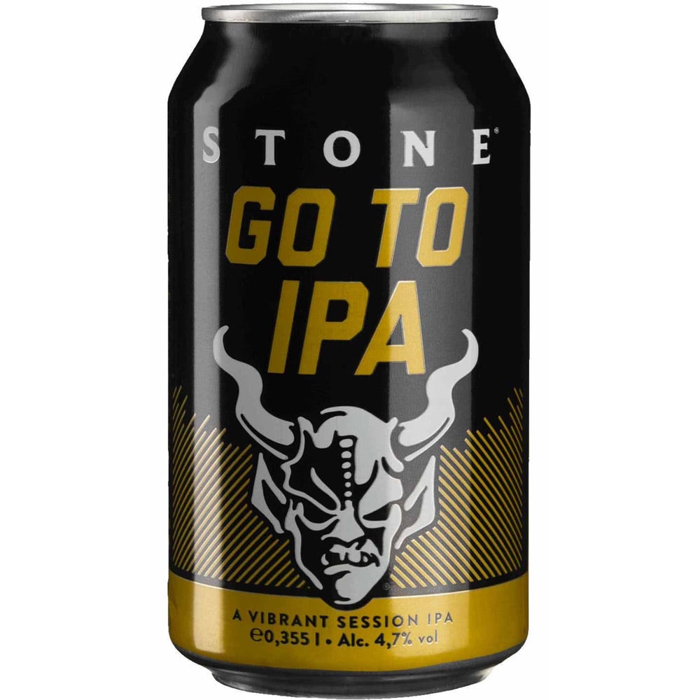Пиво Stone Brewing Go To IPA, світле, 4,7%, 0,355 л - фото 1
