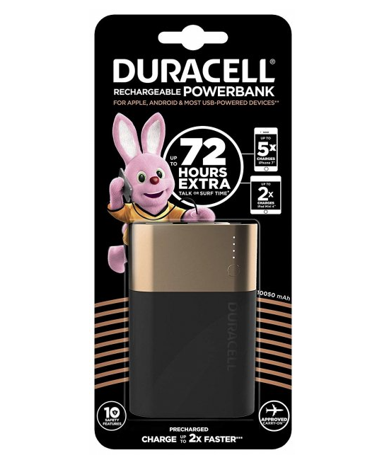 Портативное зарядное устройство Duracell Powerbank 2.4A 5V 10050 mAh (5002732) - фото 1