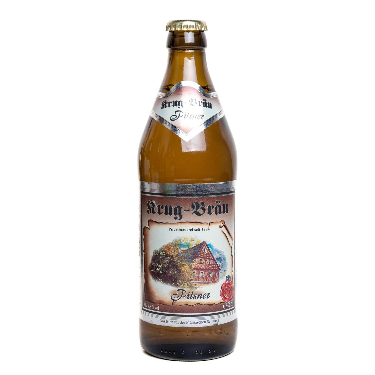 Пиво Krug-Brau Pilsener світле 4.9% 0.5 л - фото 1