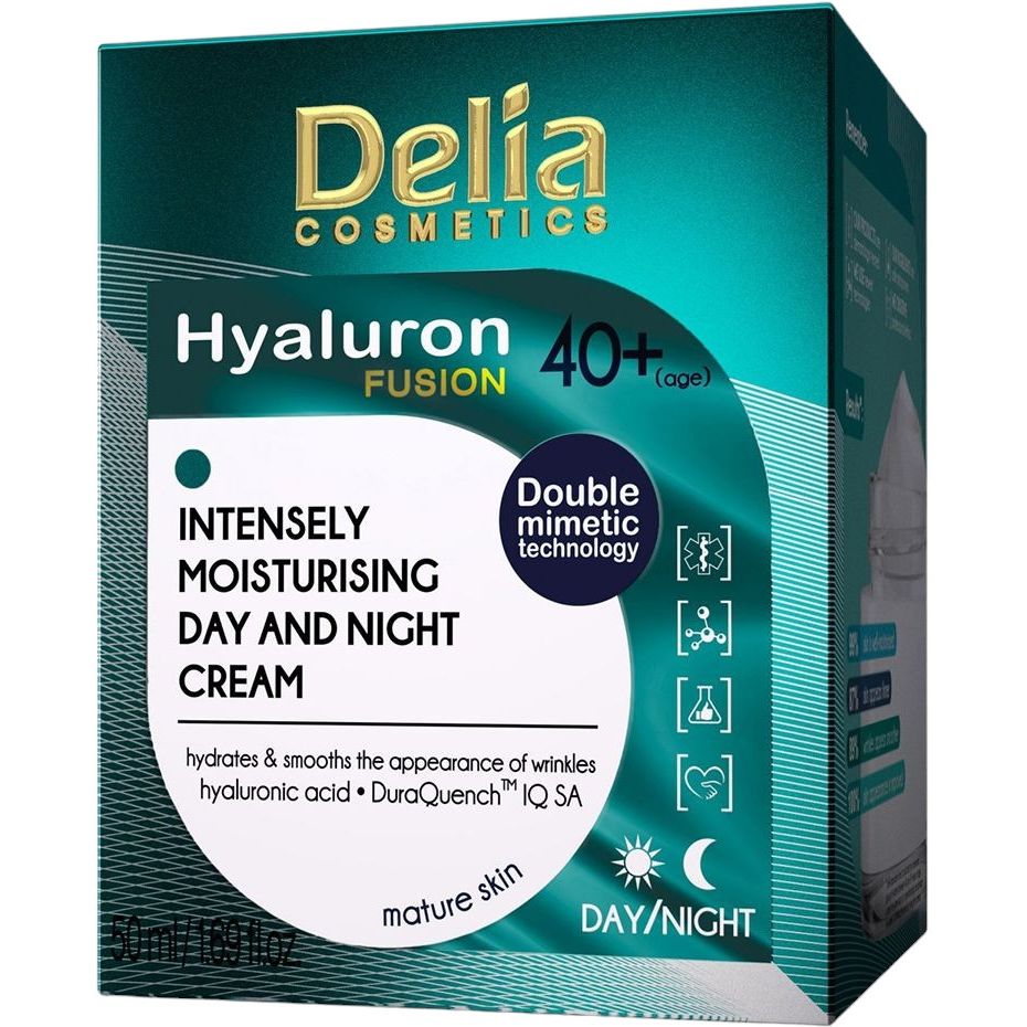 DL Hyaluron Fusion Крем для обличчя Delia Cosmetics Hyaluron Fusion проти зморшок 40+ 50 мл - фото 1