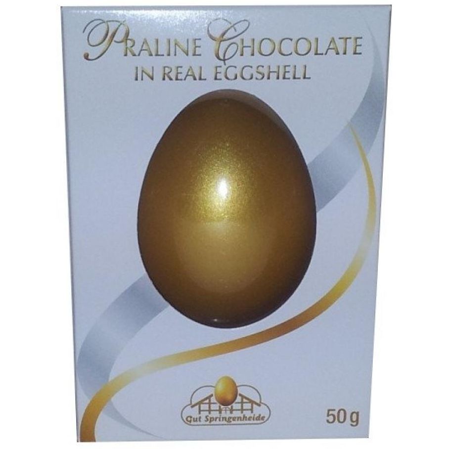 Шоколадне яйце Gut Springenheide з праліне золото 50 г - фото 1