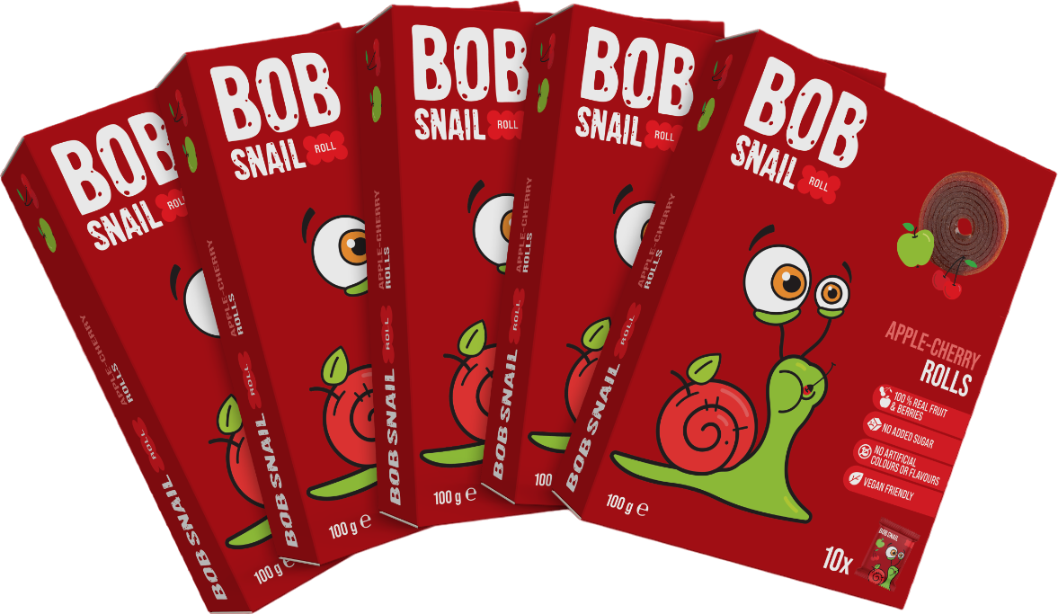 Набір фруктових цукерок Bob Snail Яблучно-Вишневі (5 шт. х 100 г) - фото 2