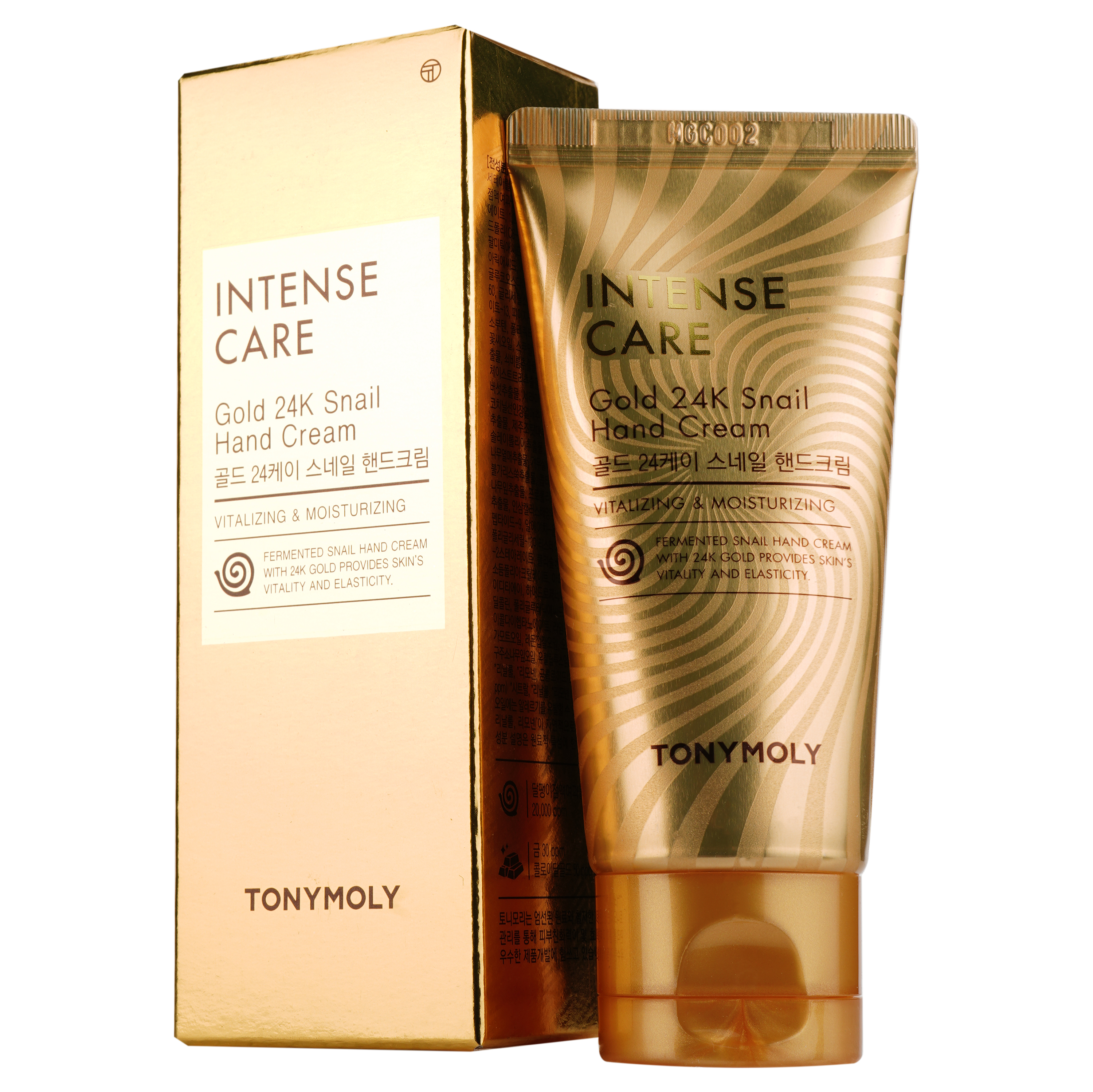 Крем для рук Tony Moly Intense Care Gold 24K Snail, с муцином улитки и золотом, 60 мл - фото 1