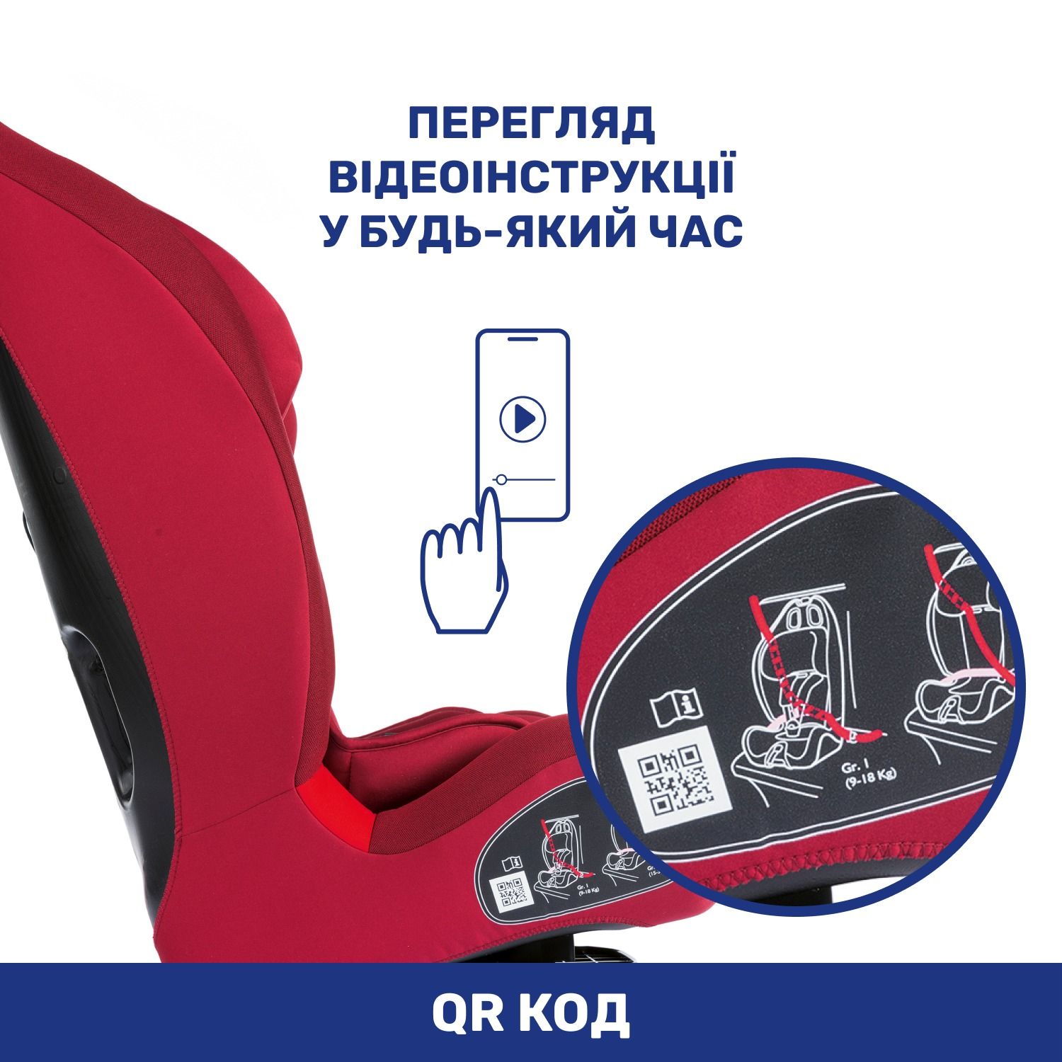 Автокресло Chicco Gro-Up 1/2/3, красный (79583.64.07) - фото 10