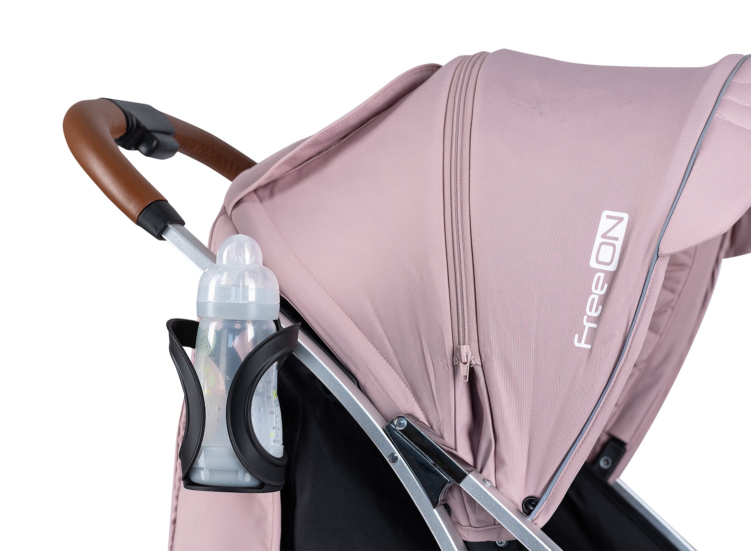 Прогулочная коляска для ребенка FreeON LUX Premium Dusty Pink-Black - фото 4