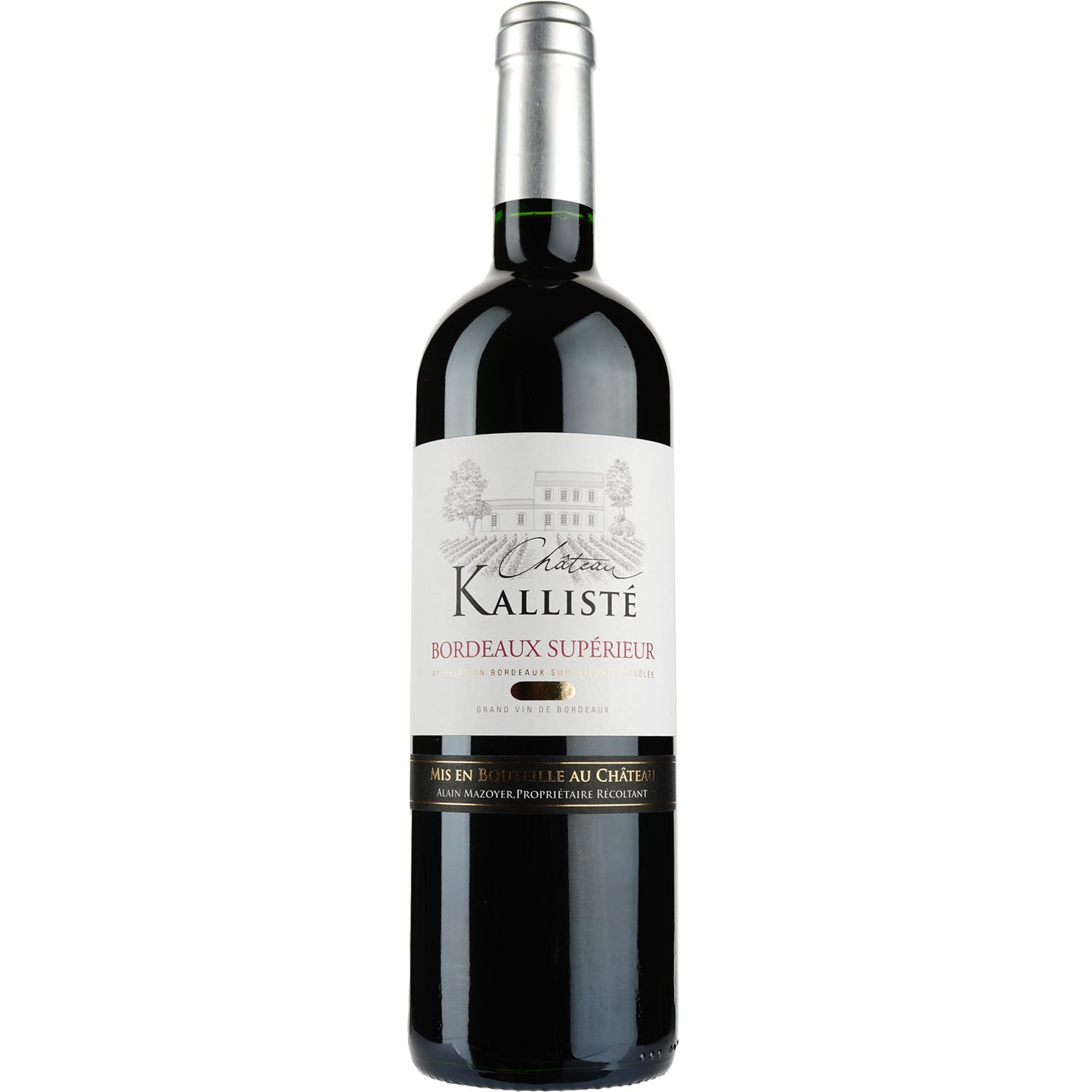 Вино Chateau Kalliste AOP Bordeaux Superieur 2017, красное, сухое, 0,75 л - фото 1