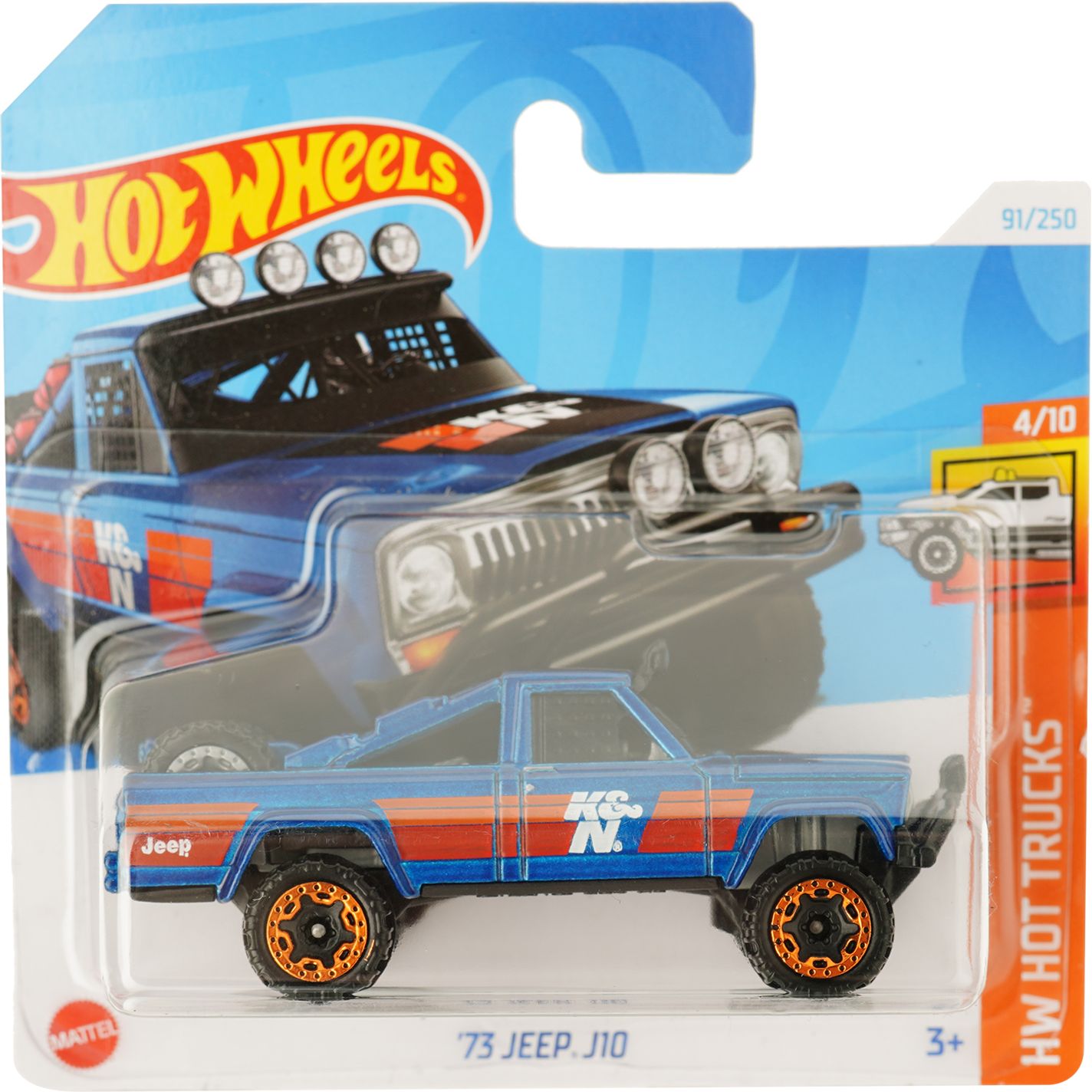 Базовая машинка Hot Wheels HW Hot Trucks '73 Jeep J10 синий (5785) - фото 1