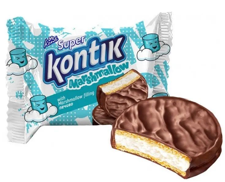 Печенье Konti Super Kontik с начинкой маршмеллоу 30 г (771647) - фото 2