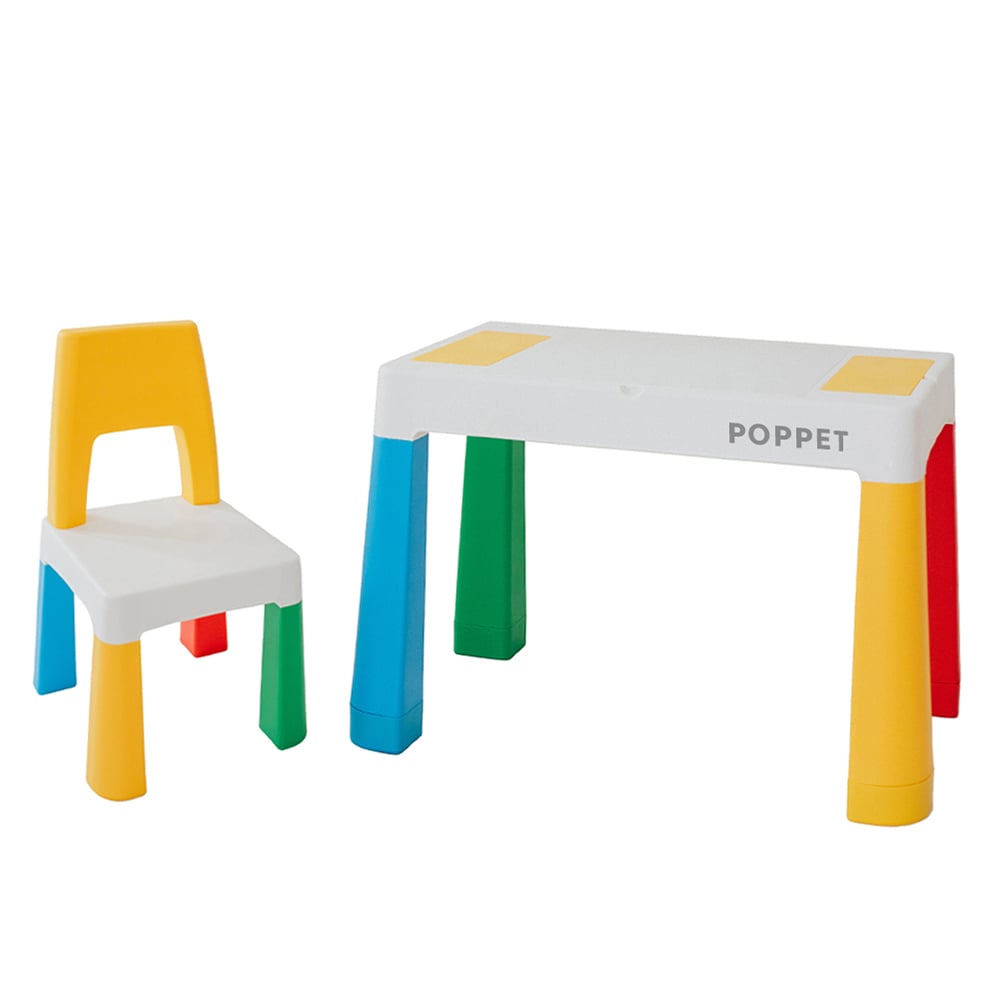 Комплект Poppet Столик Color Yellow 5 в 1 + Стул + Подушка на стул + Набор фломастеров (PP-002Y-G) - фото 3