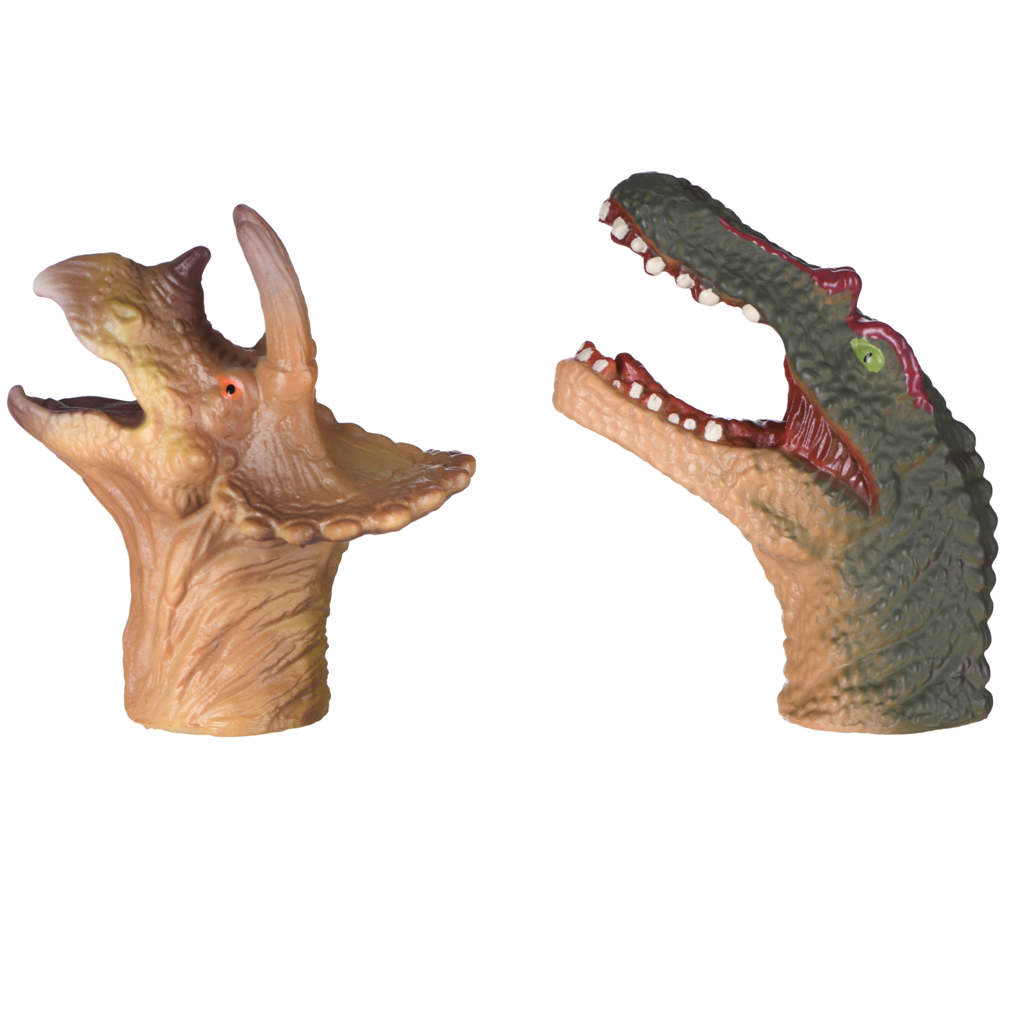 Набор пальчиковых кукол Same Toy Спинозавр и Трицератопс, 2 шт. (X236Ut-4) - фото 1