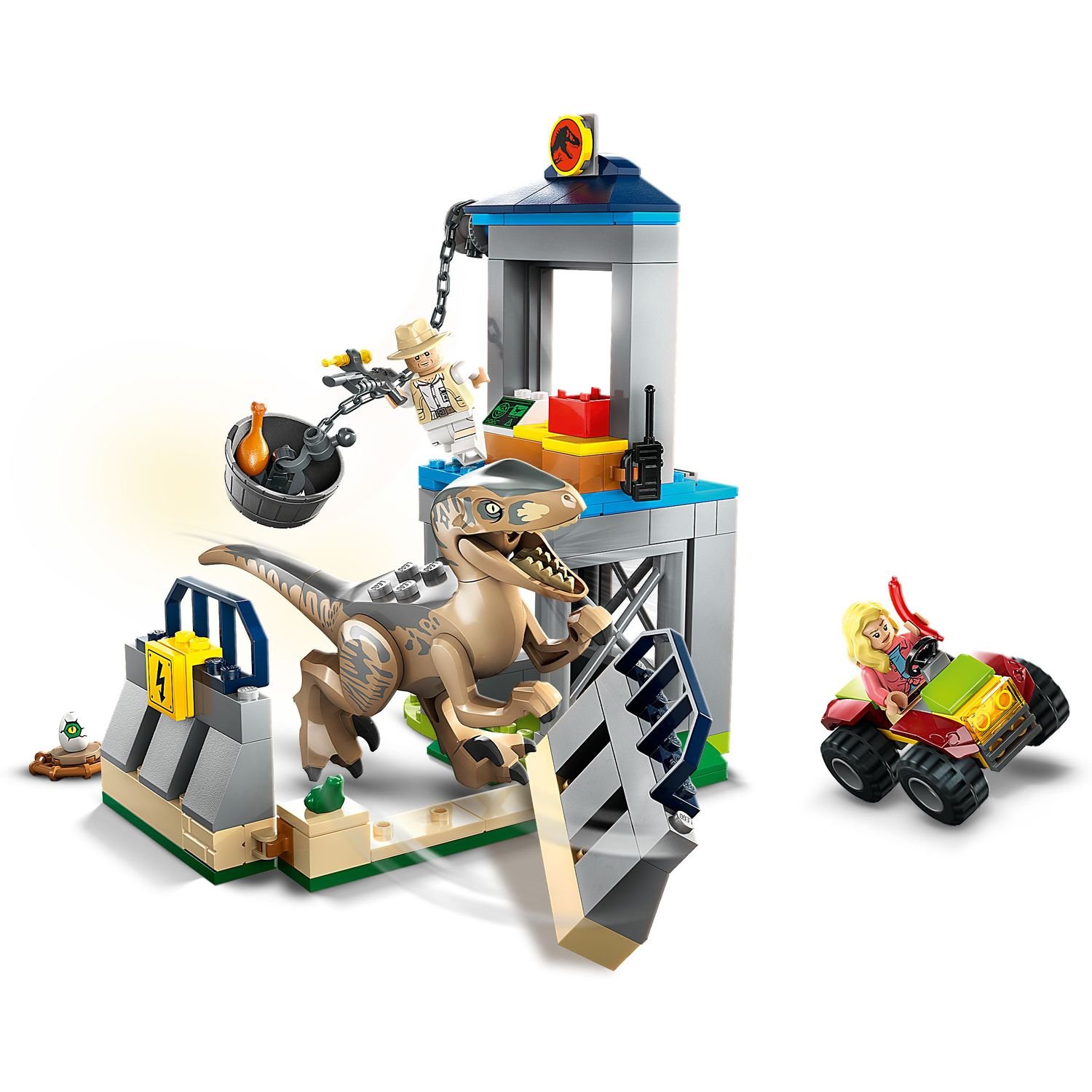 Конструктор LEGO Jurassic World Втеча велоцираптора, 137 деталей (76957) - фото 6