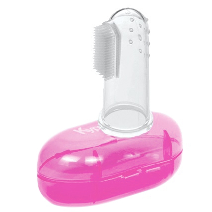 Зубна щітка-масажер для зубів Курносики, силіконова, рожевий (7077 рож) - фото 1