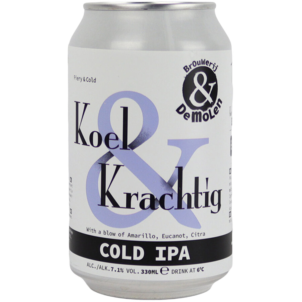 Пиво De Molen Koel&Krachtig Cold IPA, светлое, 7,1%, ж/б, 0,33 л - фото 1