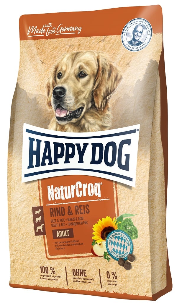 Сухой корм для собак Happy Dog NaturCroq Adult Rind&Reis, с говядиной и рисом, 4 кг (60519) - фото 1