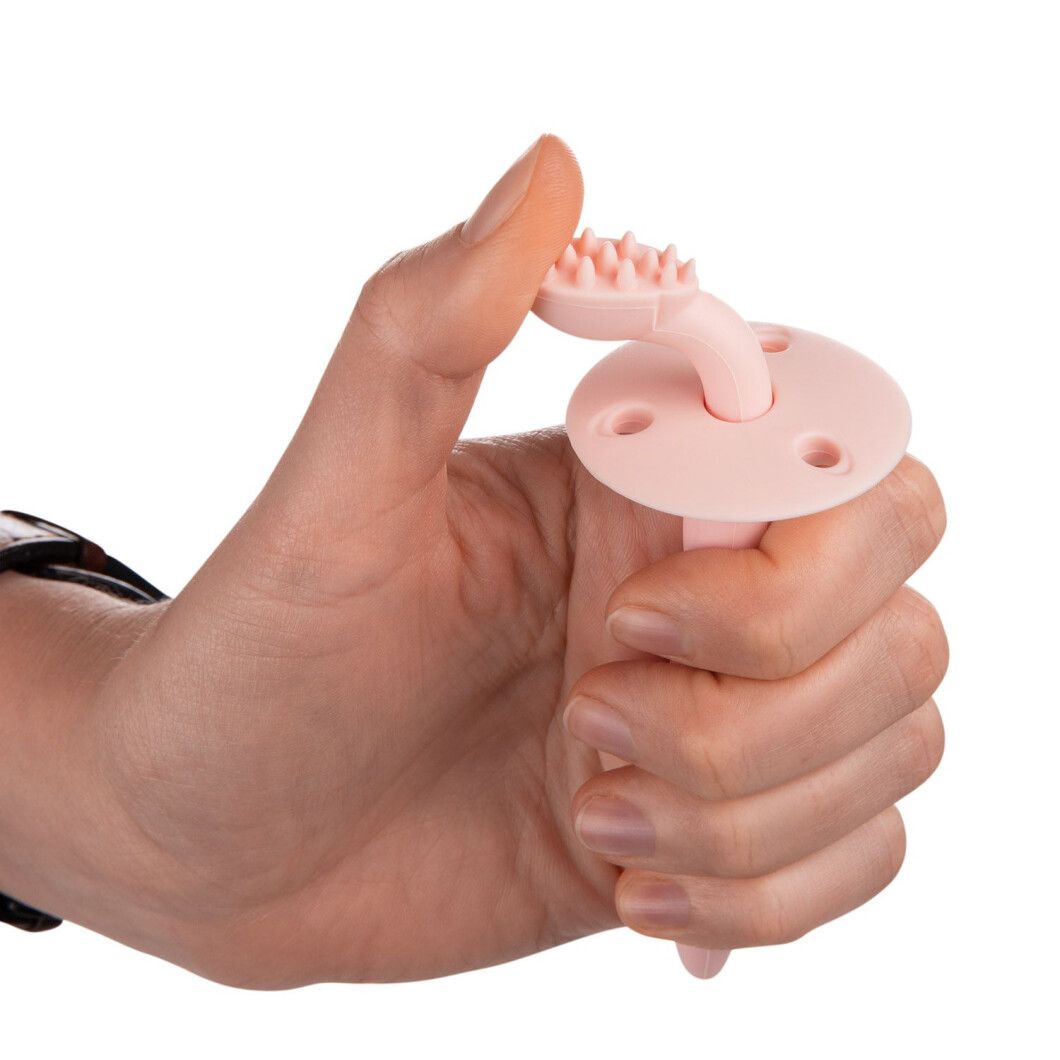 Силіконова щітка для зубів Canpol babies з обмежувачем, рожевий (51/500_pin) - фото 5