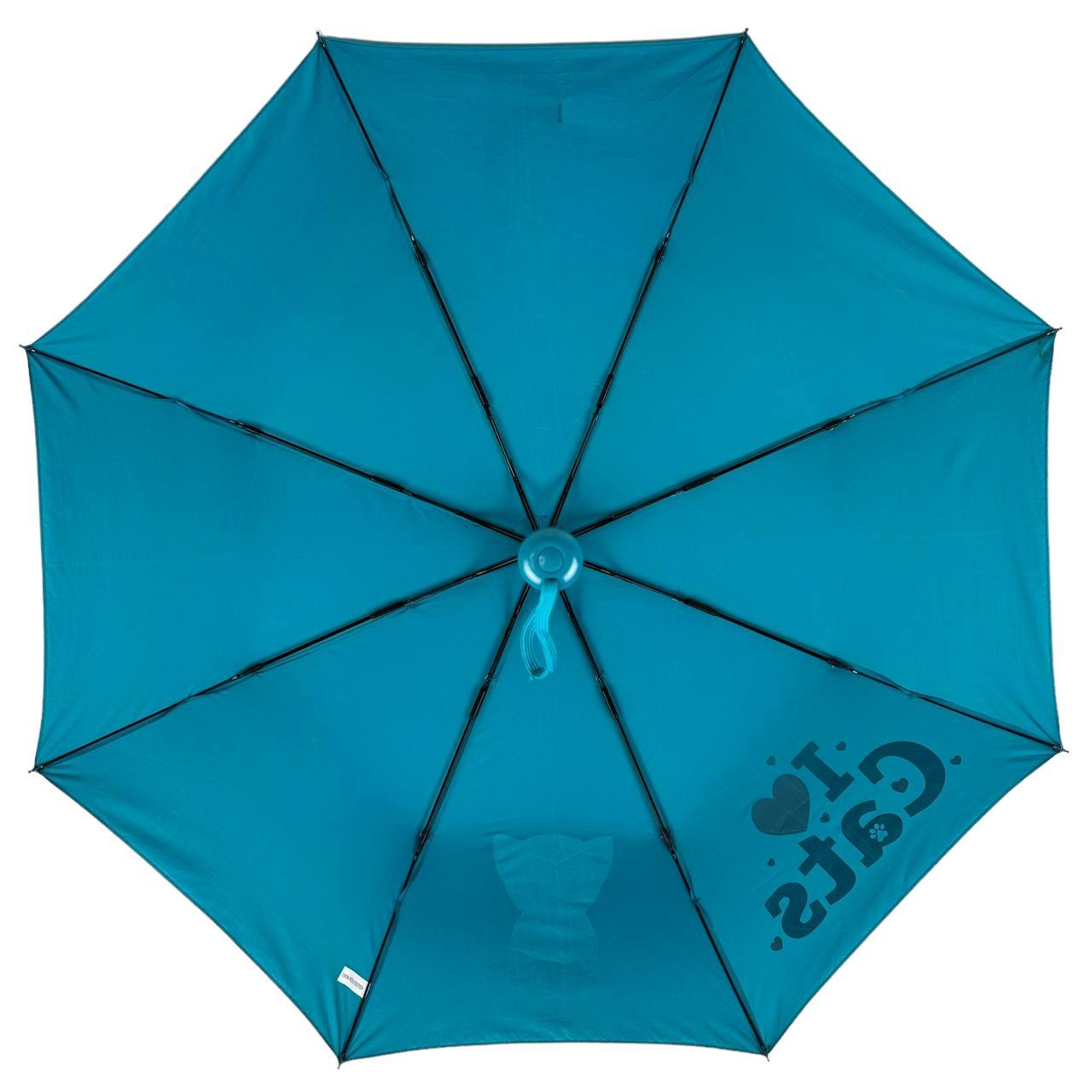 Детский складной зонтик полуавтомат Toprain 97 см бирюзовый - фото 3