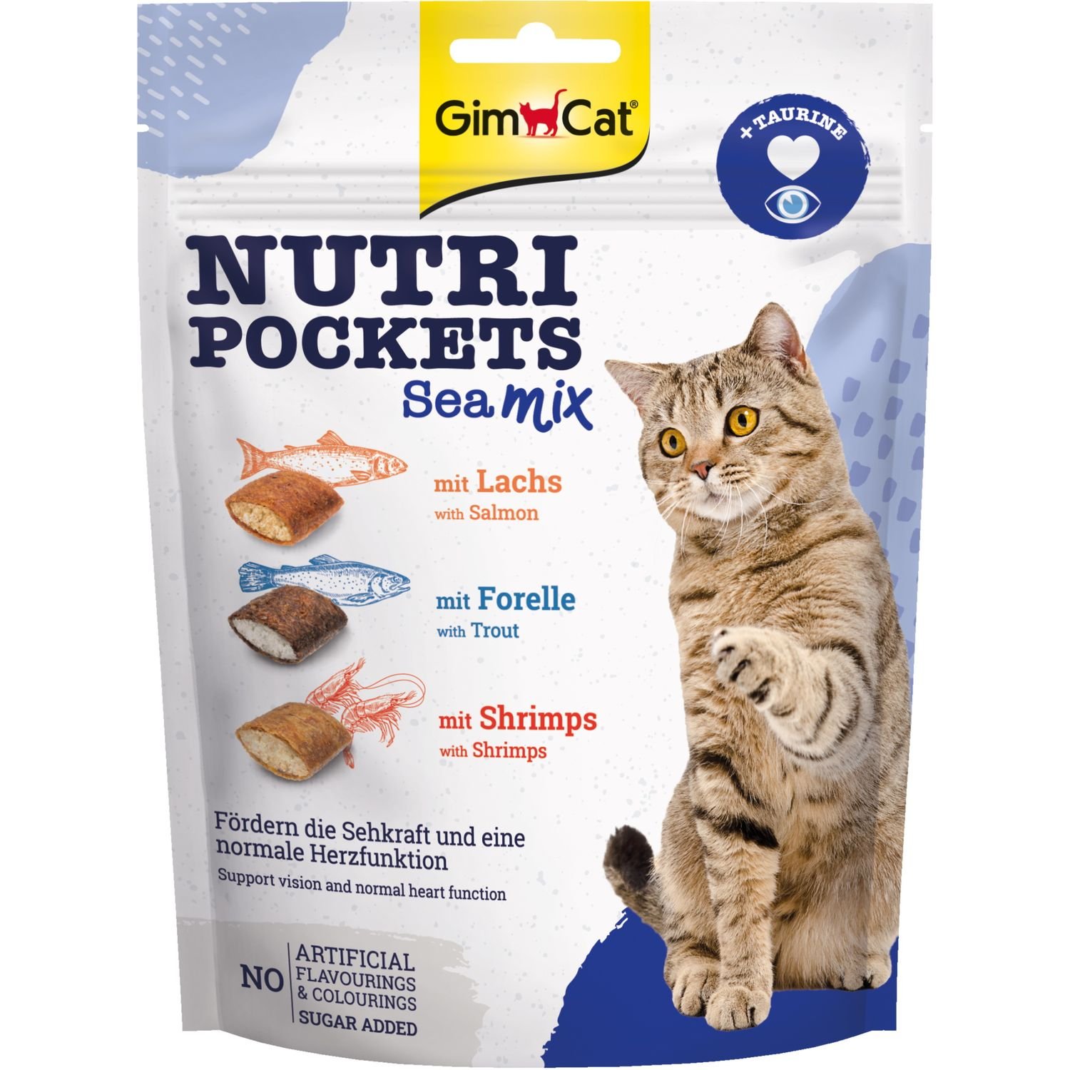 Ласощі для котів GimCat Nutri Pockets Морський мікс, 150 г - фото 1