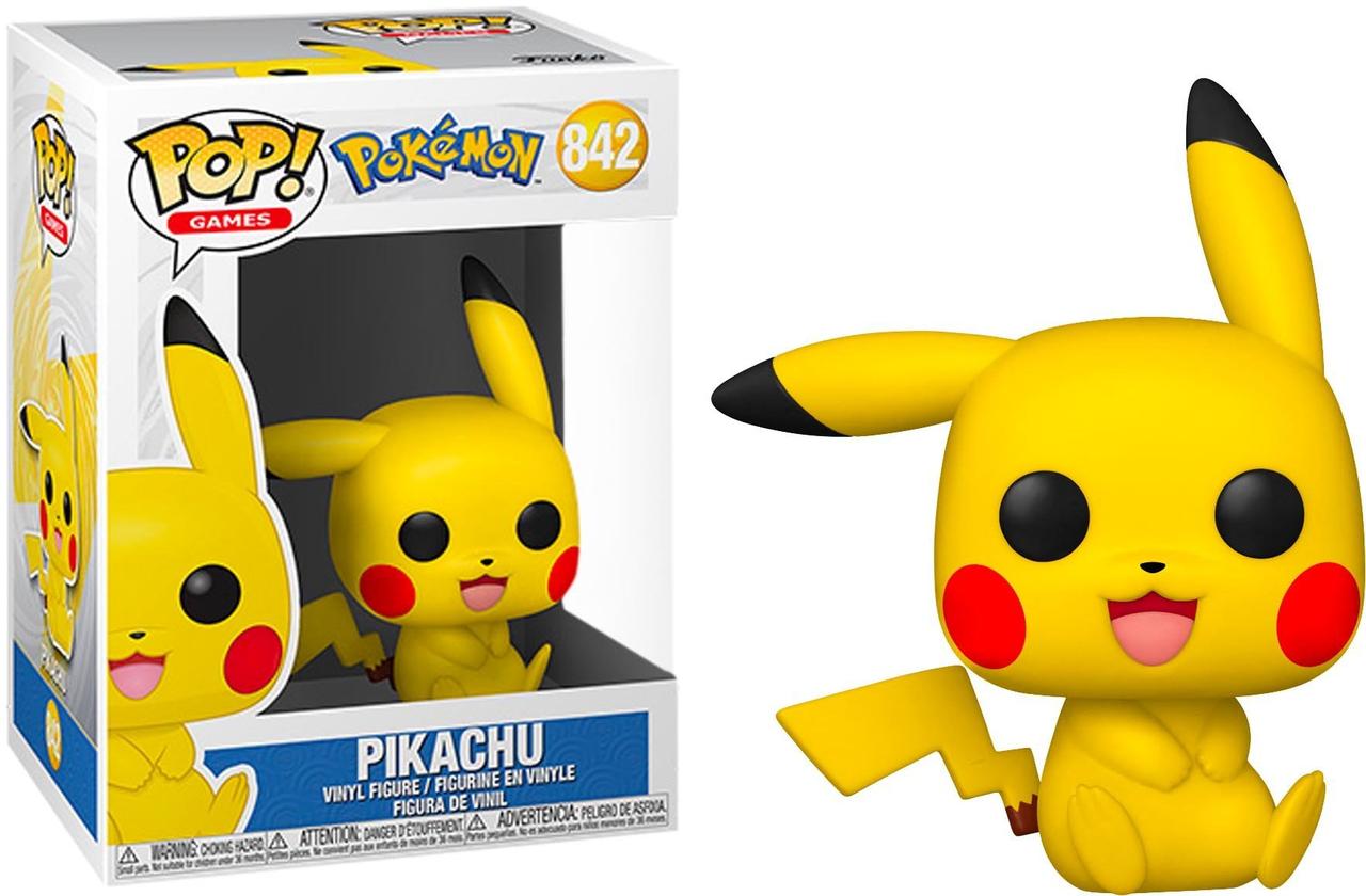 Фигурка Funko Pop Фанко Поп Покемон Пикачу сидит Pokemon Pikachu 10 см P GP 842 - фото 2