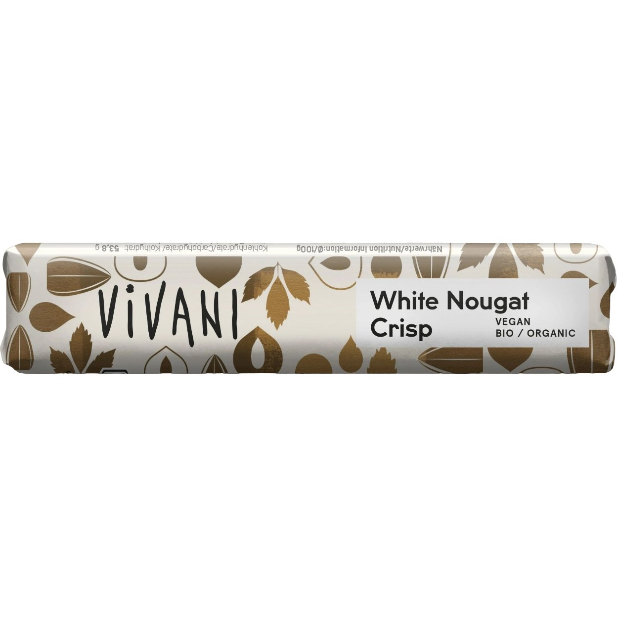 Батончик Vivani White Nougat Crisp веганський органічний 35 г - фото 1