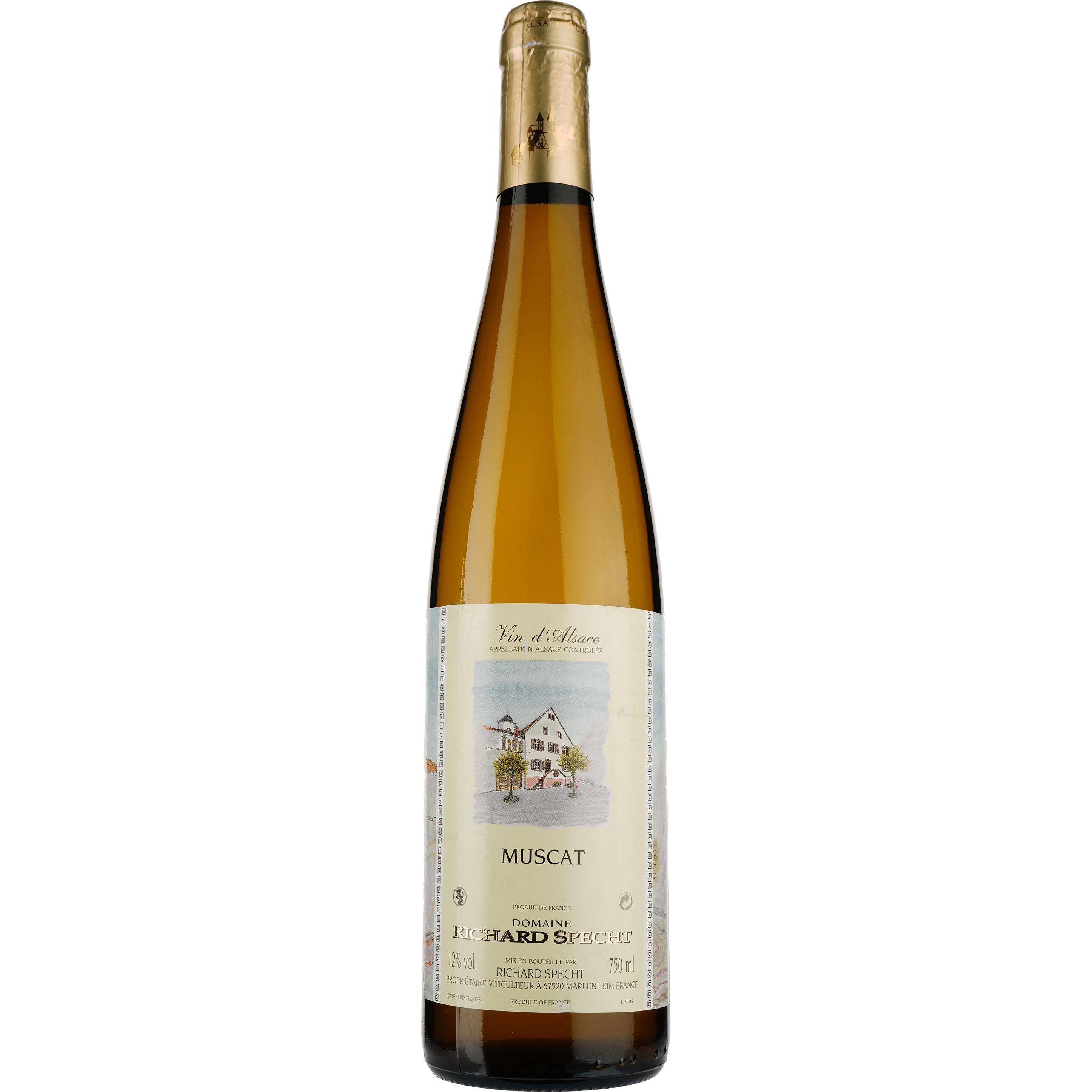 Вино Domaine Richard Specht Muscat Alsace AOC, біле, сухе, 0,75 л - фото 1