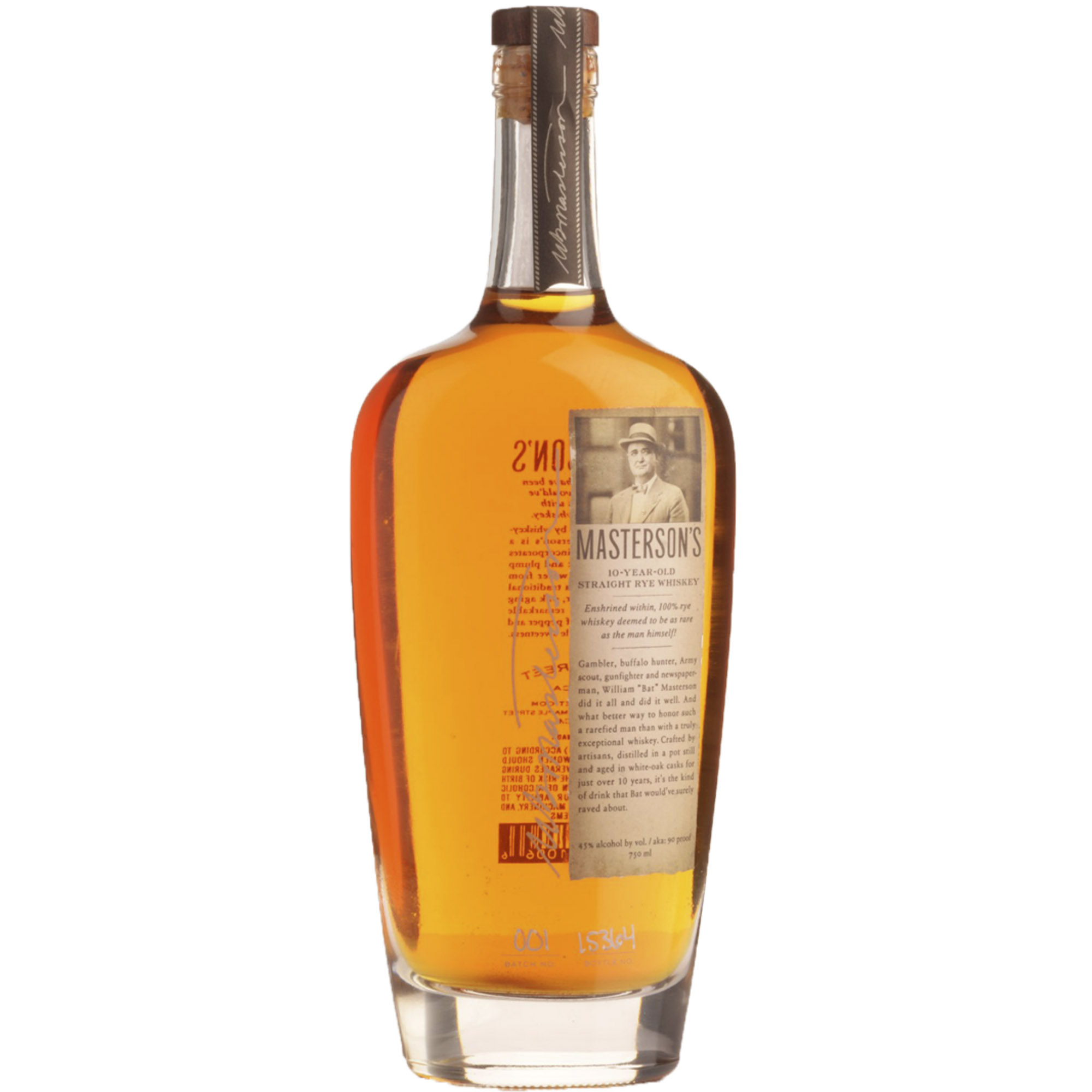 Виски Masterson's 10 yo Straight Rye Whiskey 45% 0.7 л - фото 1