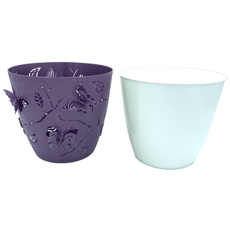 Горщик для квітів Alyaplastik 3D, 5.3 л, темно-фіолетовий (ALY104d.purple) - фото 4