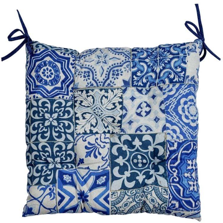 Подушка для стільця Прованс Фреска, 40х40 см, синя (28337) - фото 1