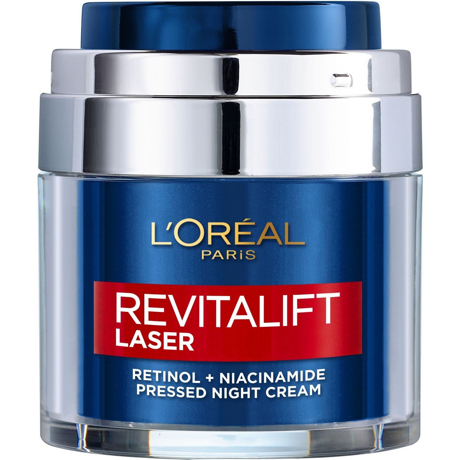 Нічний крем L'Oreal Paris Revitalift Lazer проти зморщок та для покращення тону шкіри обличчя, з ретинолом та нікотинамідом, 50 мл - фото 1