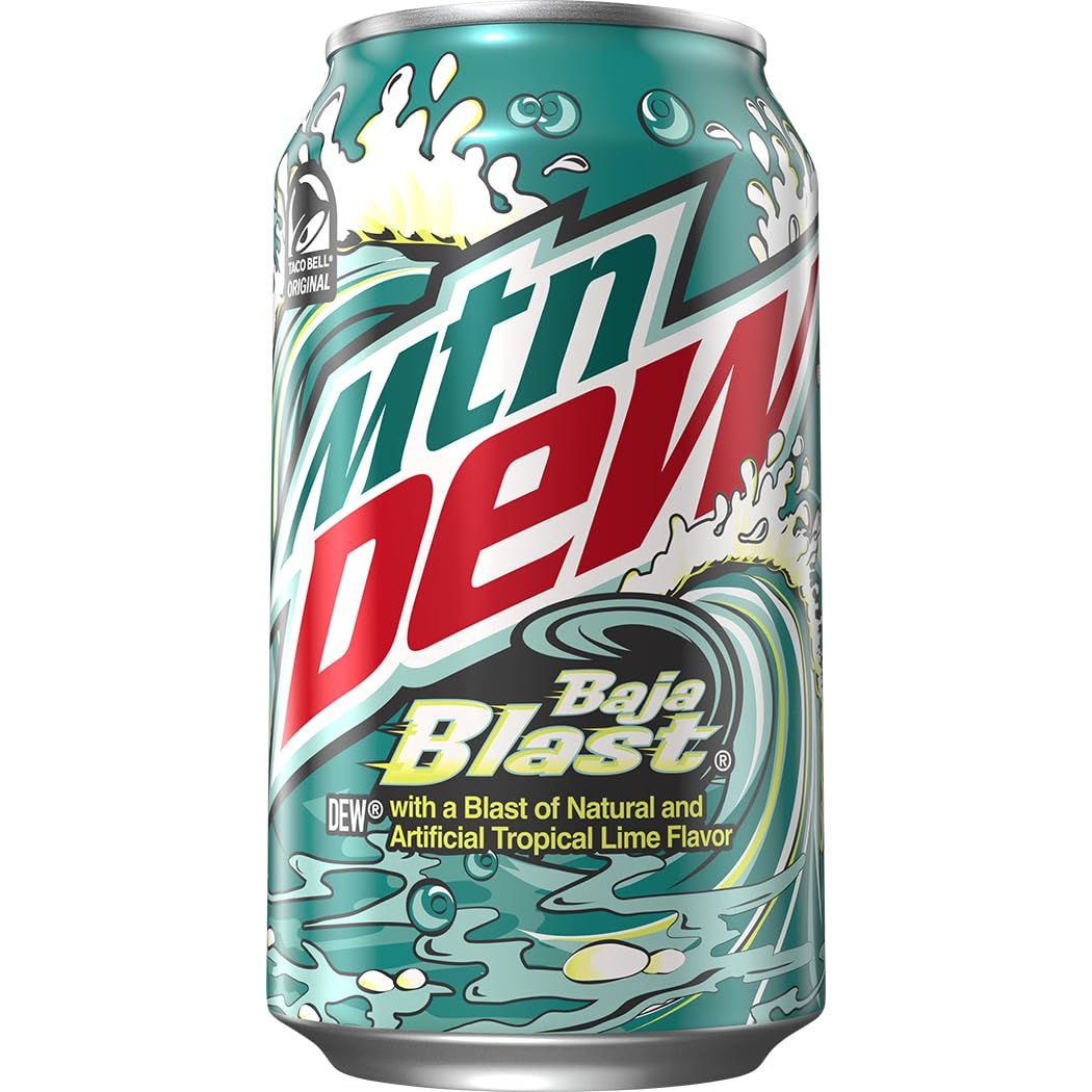 Напиток безалкогольный Mountain Dew Baja Blast газированный 0.355 л ж/б (947436) - фото 1