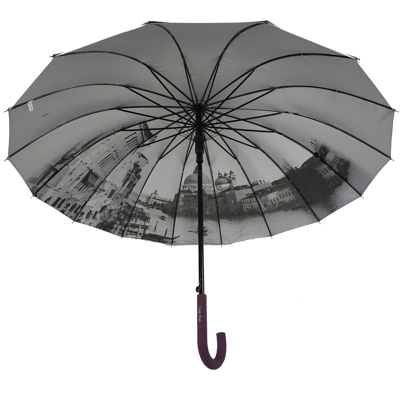Женский зонт-трость полуавтомат Toprain 102 см фиолетовый - фото 5