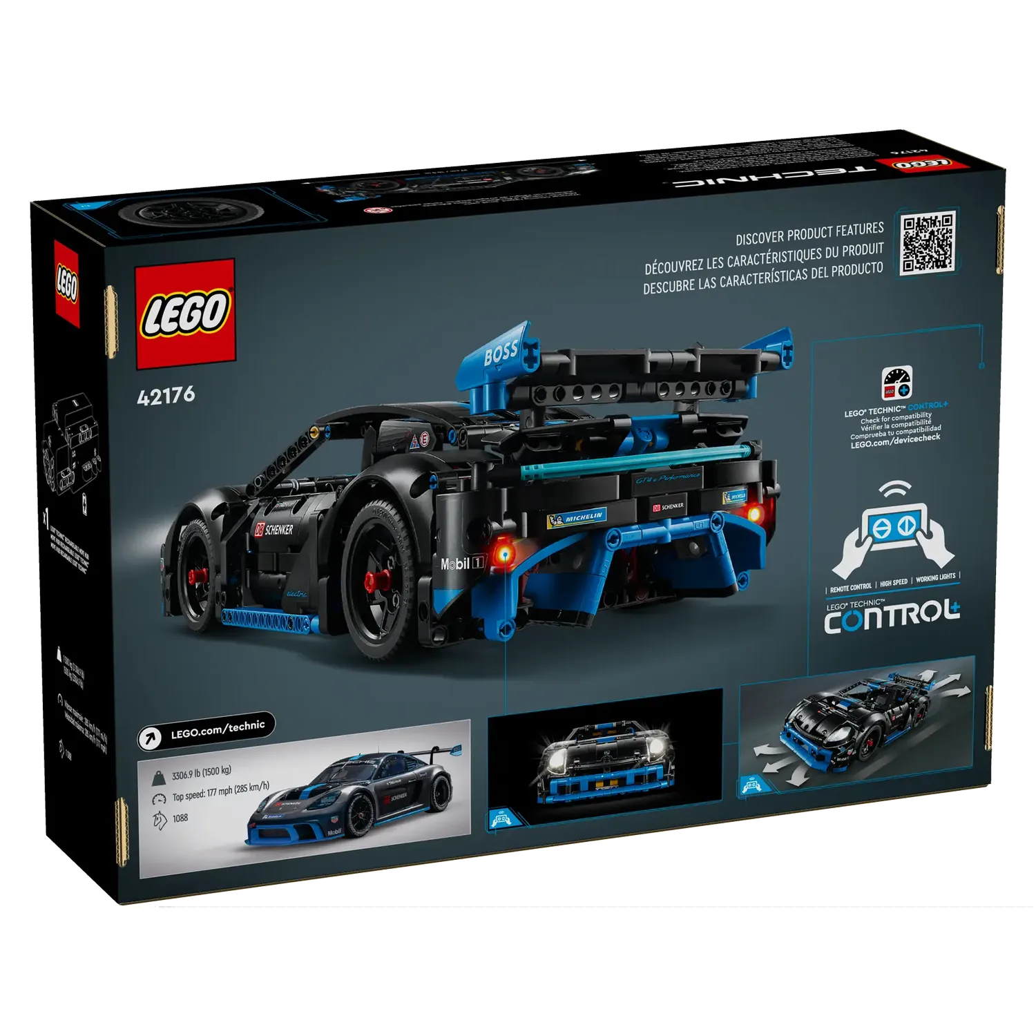 Конструктор LEGO Technic Автомобиль для гонки Porsche GT4 e-Performance 834 детали (42176) - фото 9