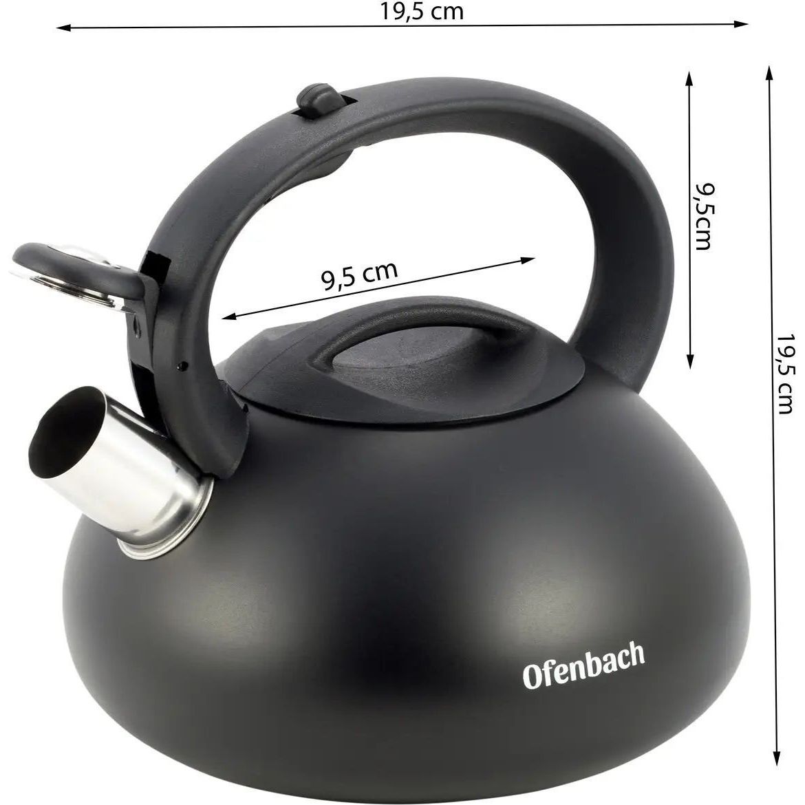 Чайник Ofenbach 2.5 л черный (OF-100302) - фото 8