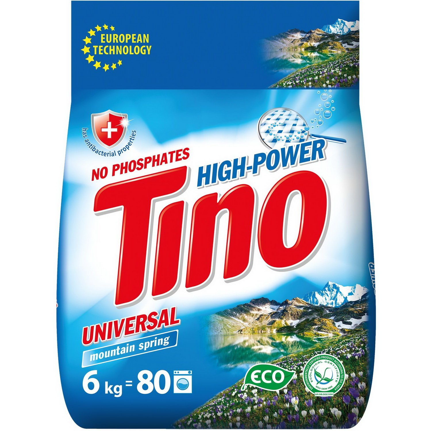Порошок пральний Tino High-Power Universal Mountain spring, 6 кг - фото 1
