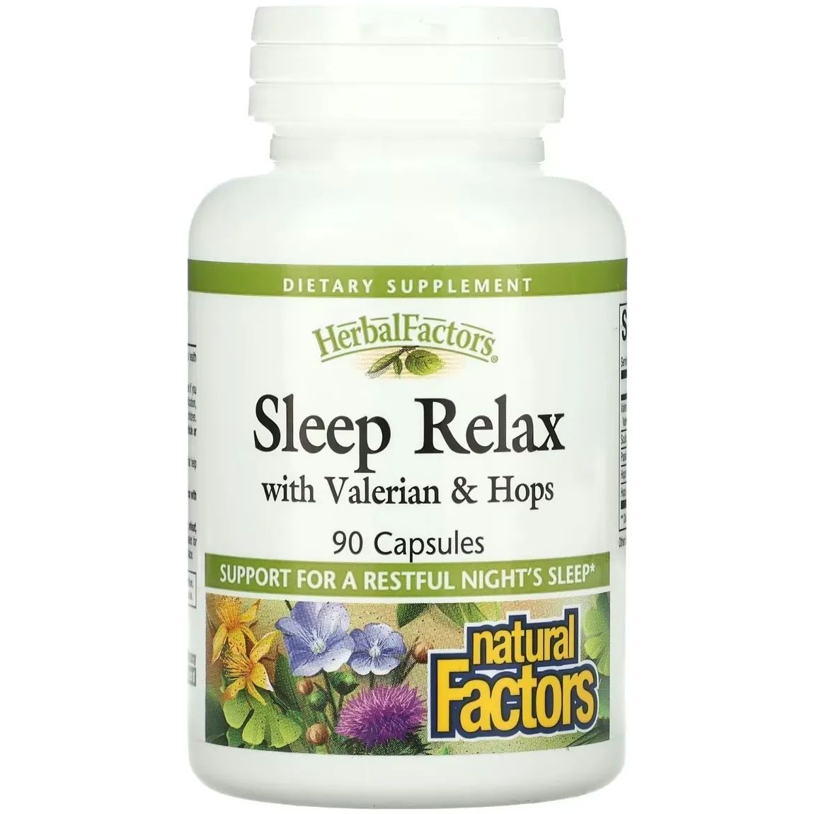 Комплекс для сна и расслабления Natural Factors Sleep Relax with Valerian & Hops 90 капсул - фото 1