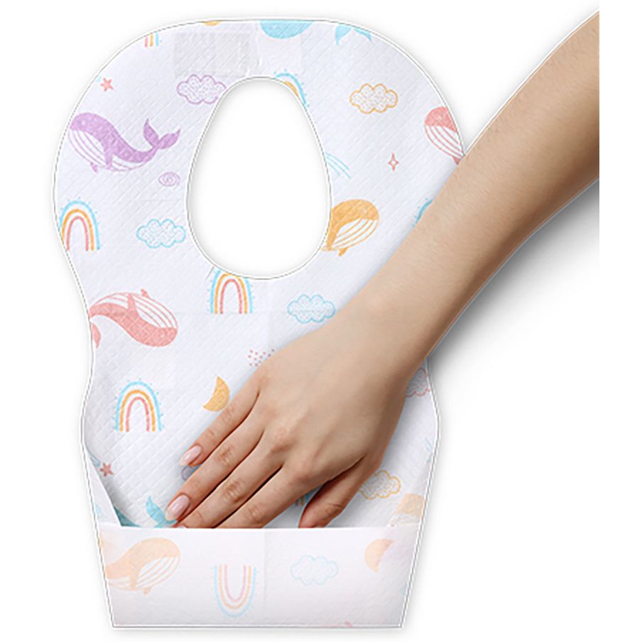 Нагрудник одноразовый BabyOno мягкий 23.5 см x 34.5 см, 10 шт. - фото 2