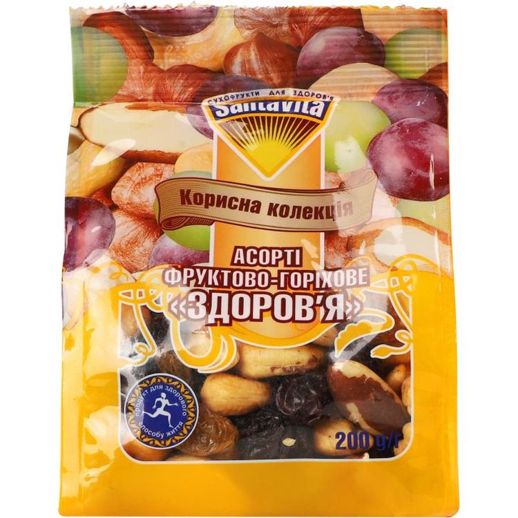 Асорті фруктово-горіхове SantaVita Корисна колекція Здоров'я 200 г - фото 1