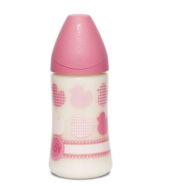 Пляшечка для годування Suavinex Історії малюків, 270 мл, рожевий (304381) - фото 1