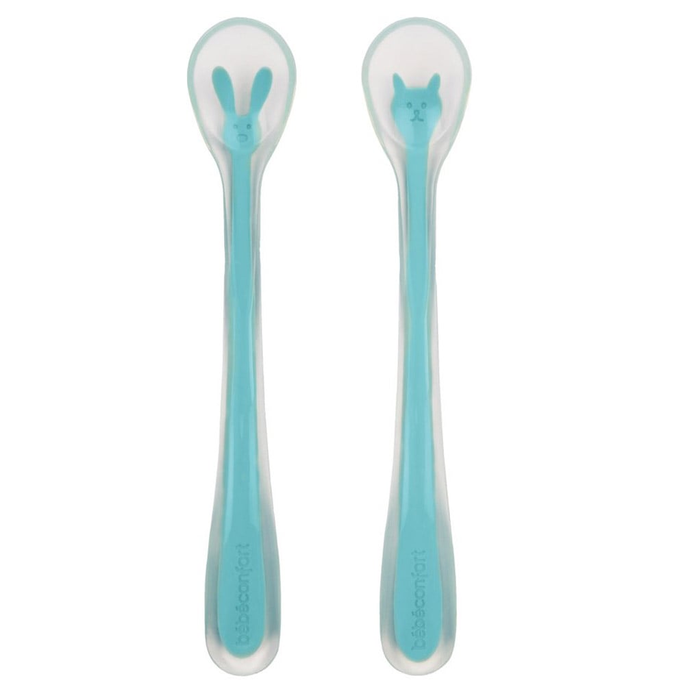 Ложечки Bebe Confort Silicone Spoons, блакитні, 2 шт. (3105204300) - фото 1