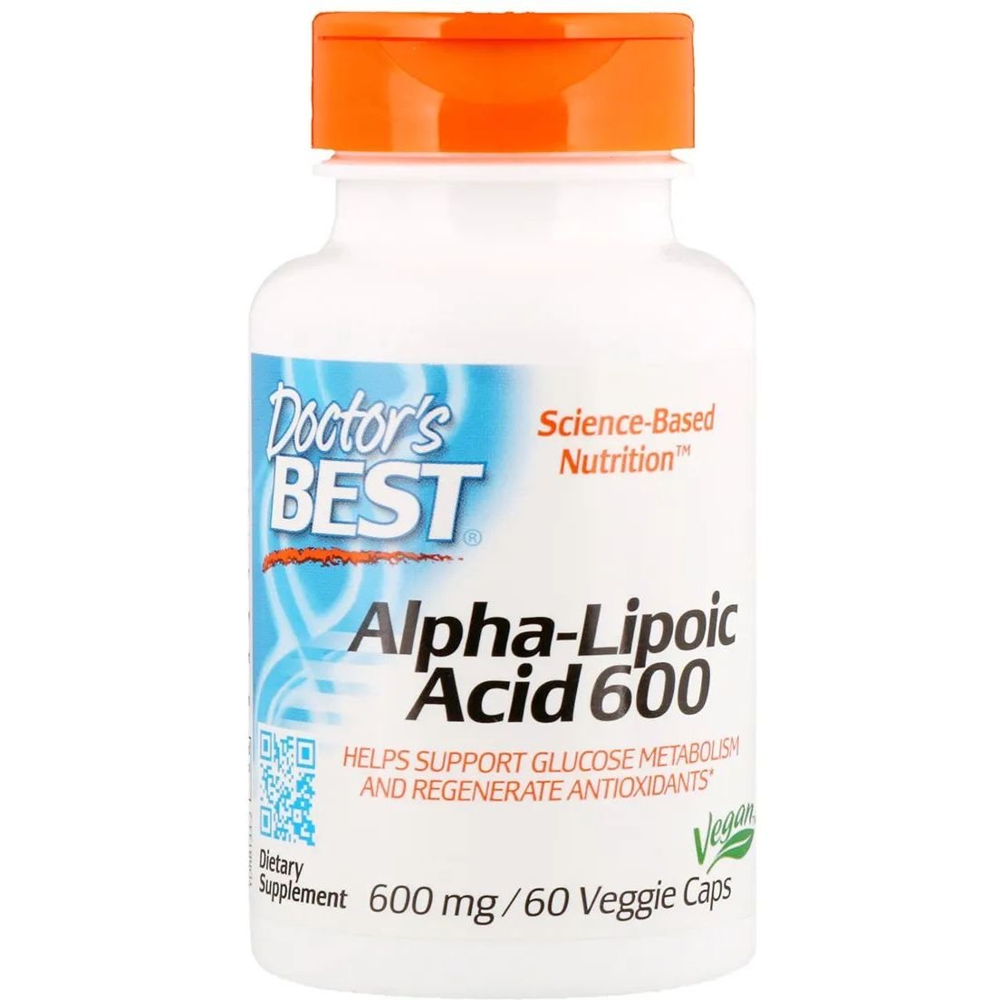 Альфа-ліпоєва кислота Doctor's Best Alpha-Lipoic Acid 600 мг 60 капсул - фото 1