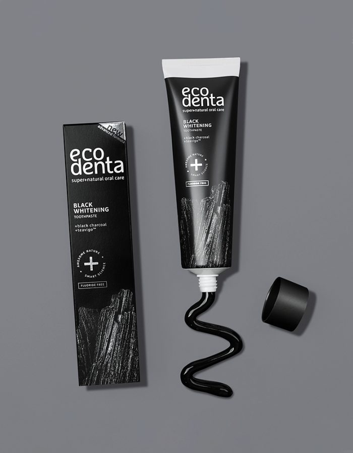 Набір зубних паст Ecodenta Black Whitening відбілююча з чорним вугіллям 75 мл х 2 шт. - фото 2