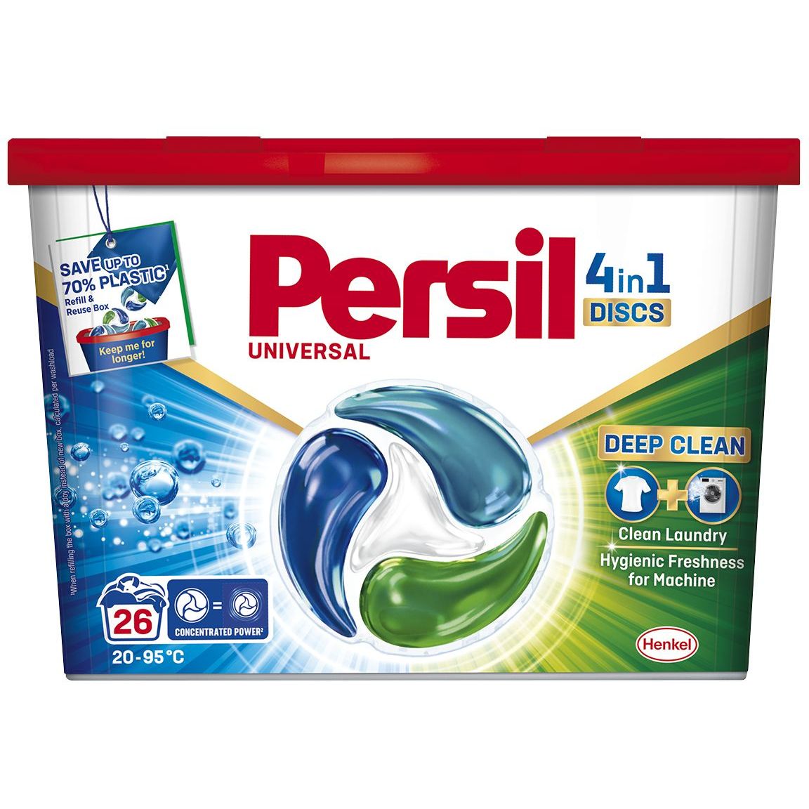 Диски для стирки Persil Deep Cleen Universal 4 in 1 Discs 26 шт. - фото 1