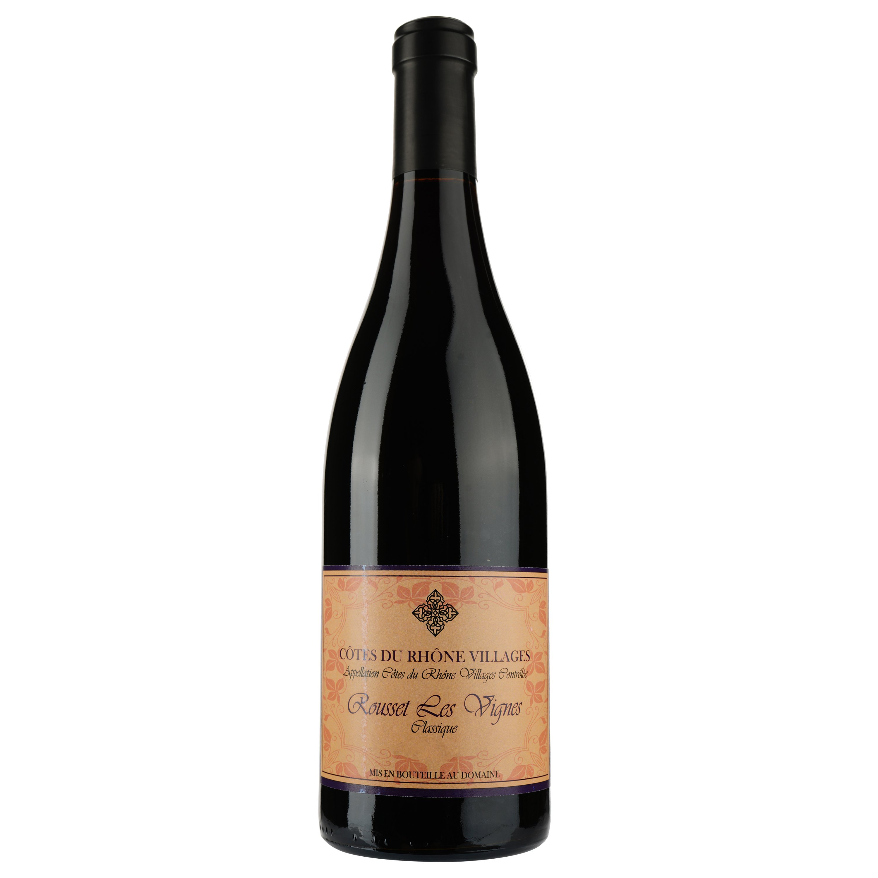 Вино Rousset Les Vignes Classique AOP Cotes du Rhone Villages 2021, красное, сухое, 0,75 л - фото 1