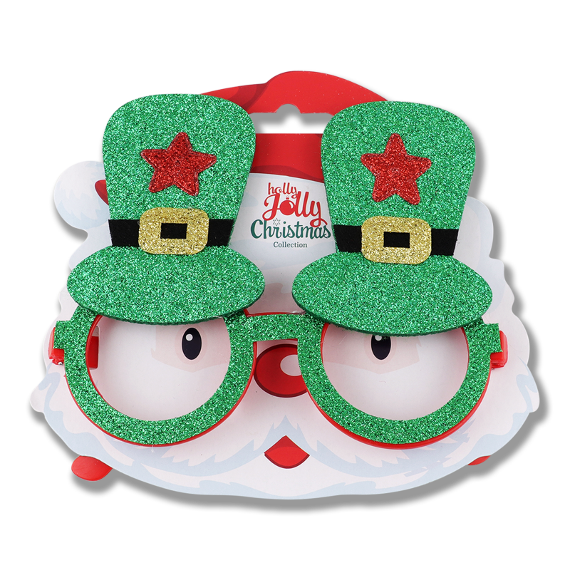 Окуляри карнавальні Holly Jolly Різдво, зелений (855059) - фото 1