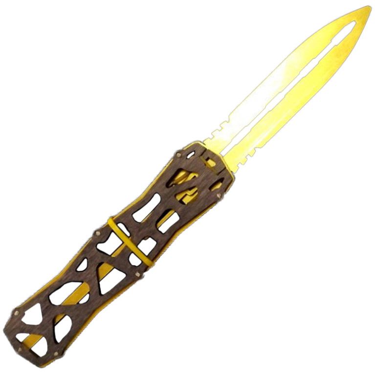 Сувенирный деревянный нож Сувенир-декор Выкидуха Скелетон SK-BLACK (Черный) - фото 1