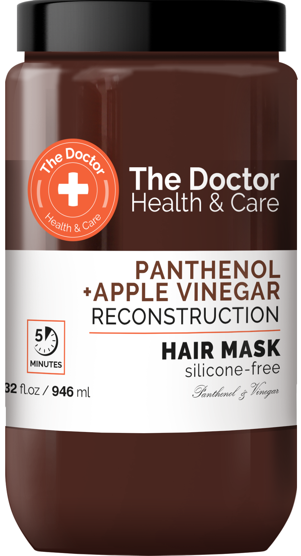 Маска для волос The Doctor Health&Care Panthenol + Apple Vinegar Reconstruction Hair Mask, 946 мл - фото 1